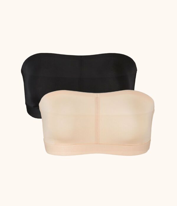 Bandeau Strapless Bra Bundle: Jet Black/Toasted Almond