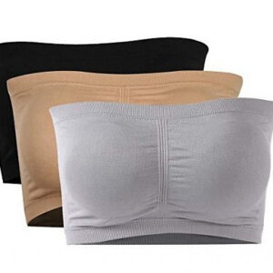 Bandeau-Style Strapless Bra with Removable Pads - 5 Colours & 6 Sizes