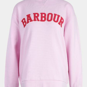 Barbour Womens Northumberland Patch Hoodie - Pale Pink