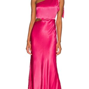 Bardot Audrey One Shoulder Top in Fuchsia. Size 10.