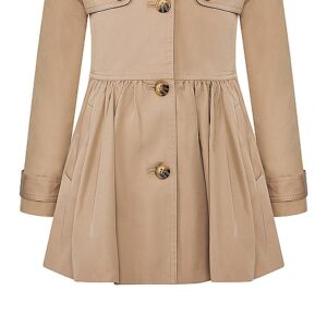 Bardot Junior Mia Classic Trench Coat in Tan. Size 4, 5, 7.