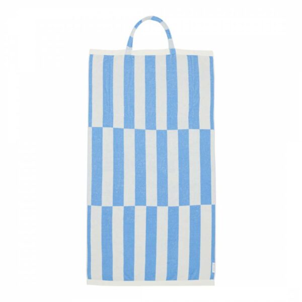 Beach Towel 2-in-1 Tote Bag Le Weekend Mid Blue Cream