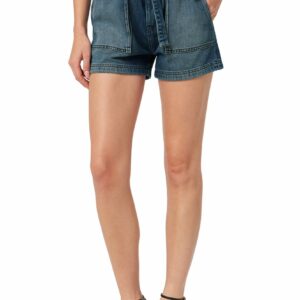 Belted Cinched Waist Shorts In Heatwave