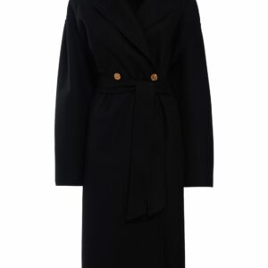 Belted Double Wool Midi Coat