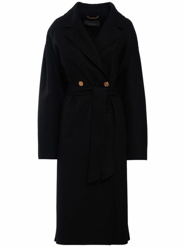 Belted Double Wool Midi Coat