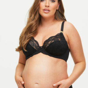 Ann Summers Sexy Lace Planet Maternity & Nursing Bra, Size: 44F, Black