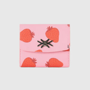 Benetton, Pink Wallet With Strawberry Print, size OS, Pastel Pink, Women