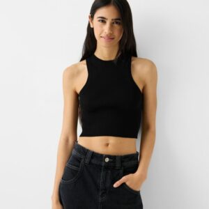 Bershka Sleeveless Top Women Xs Black