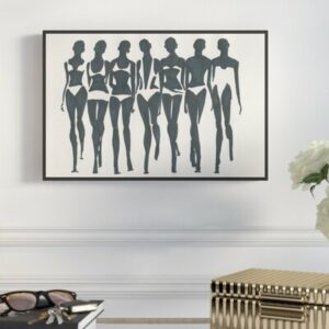 'Bikini Style' Framed Acrylic Painting Print on Canvas