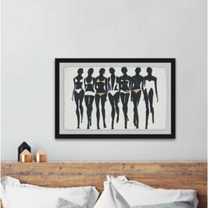 'Bikini Style II' Framed Acrylic Painting Print