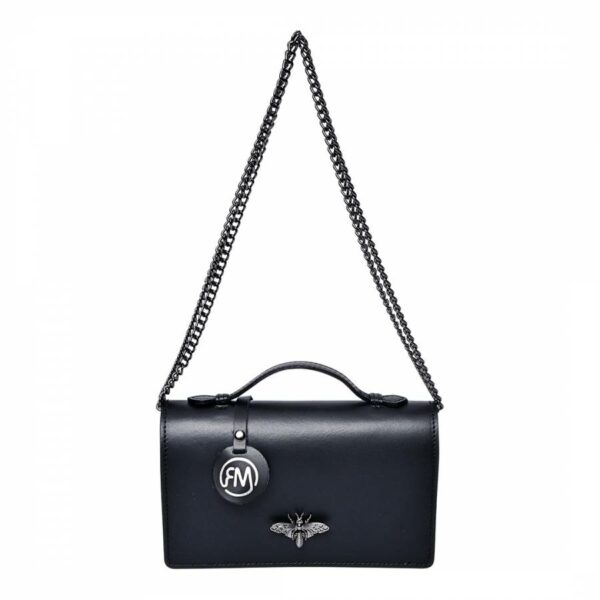 Black Italian Leather Handbag