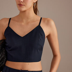 Blanche Lion Sleeveless Crop Top