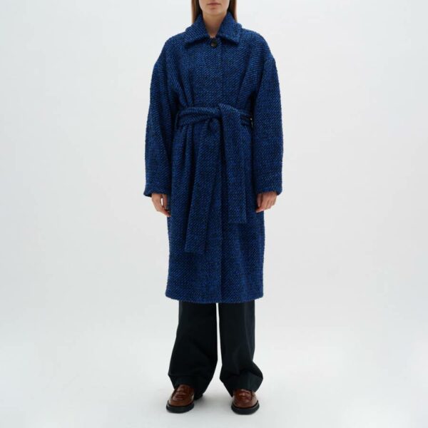 Blue Pheba Wool Blend Coat