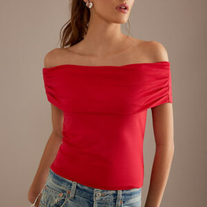 Bonnie Fold-Over Bardot Top