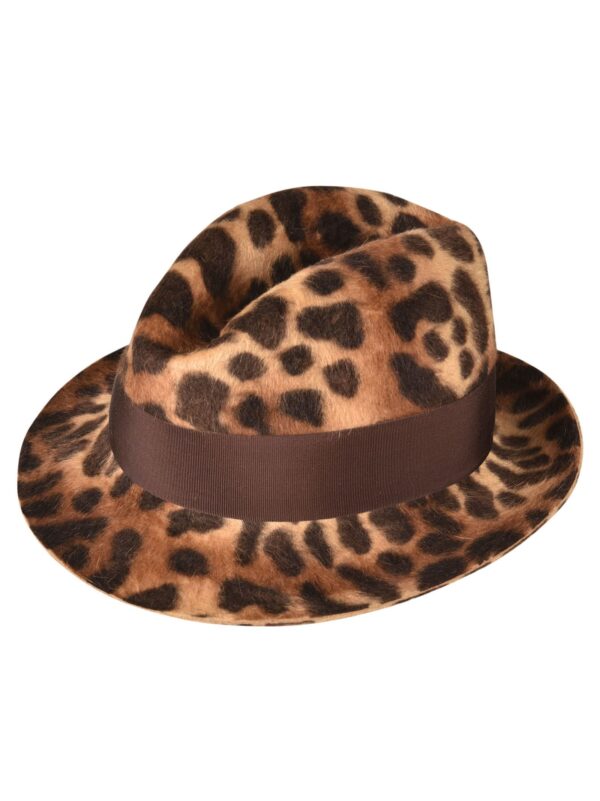 Borsalino Animalier Print Hat