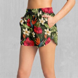 Botanical Floral Pattern Women's Shorts