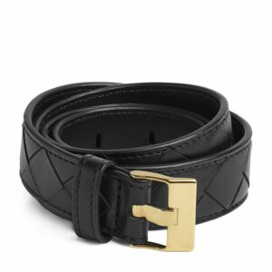 Bottega Veneta Leather Intreccio Watch Belt