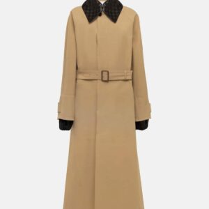 Bottega Veneta Leather-trimmed cotton-blend trench coat