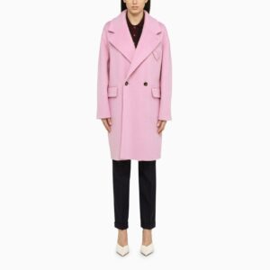 Bottega Veneta Pink Wool And Alpaca Coat