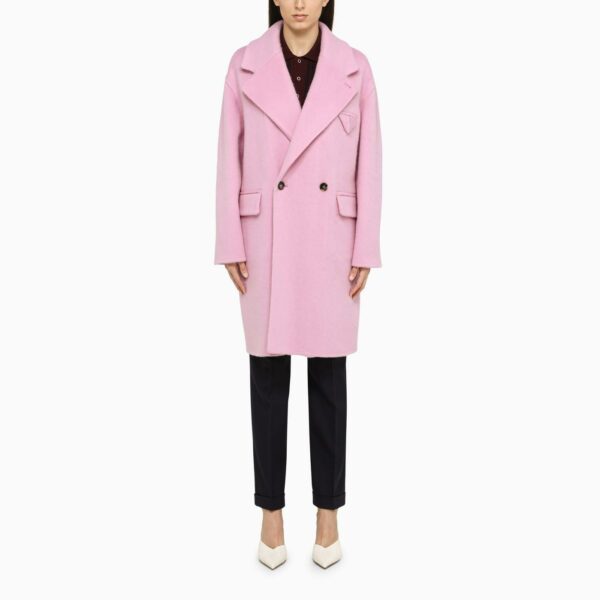 Bottega Veneta Pink Wool And Alpaca Coat