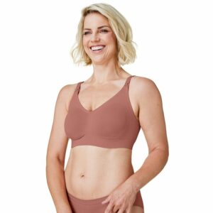 Bravado Designs Body Silk Seamless Nursing Bra 1401V, Women's, Size: XXL, Roseclay