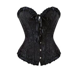 Adult Woman Corset Body Shaper Hourglass Figure Waist Cincher-Black Black