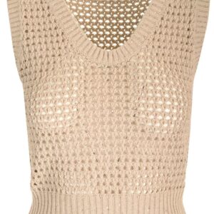 Brunello Cucinelli Sparkling Net Sleeveless Top