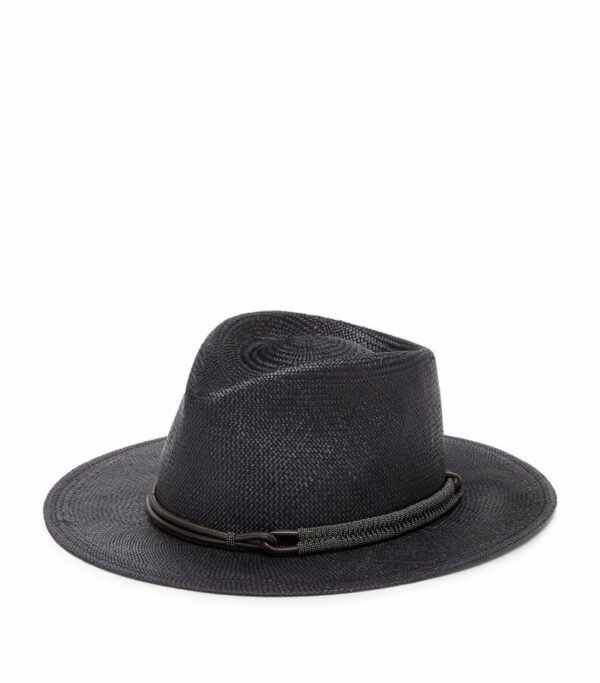 Brunello Cucinelli Straw Fedora Hat