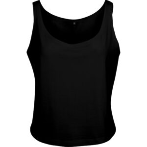 Build Your Brand Womens/Ladies Oversized Sleeveless Tank Top (XS) (Black)