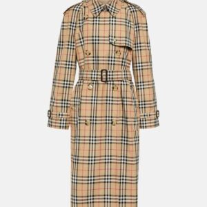 Burberry Burberry Check cotton gabardine trench coat