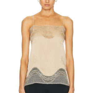 Burberry Lace Camisole Top in Beige