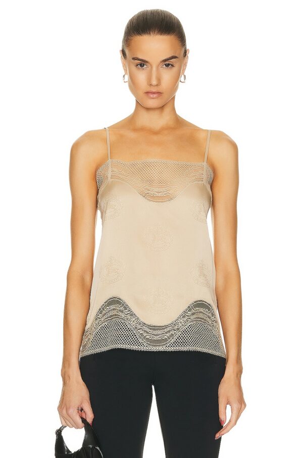 Burberry Lace Camisole Top in Beige