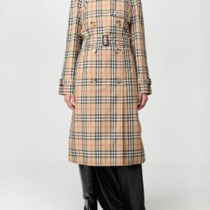 Burberry trench coat in cotton with Check print