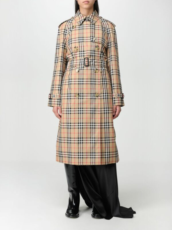 Burberry trench coat in cotton with Check print