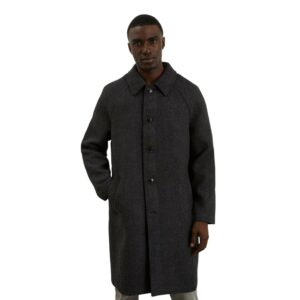 Burton Mens Textured Wool Car Coat (S) (Charcoal)