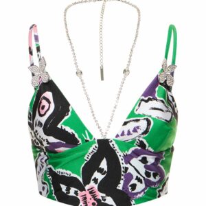 Butterfly Printed Crop Top