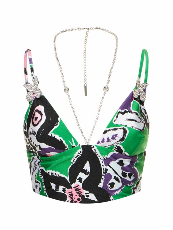 Butterfly Printed Crop Top