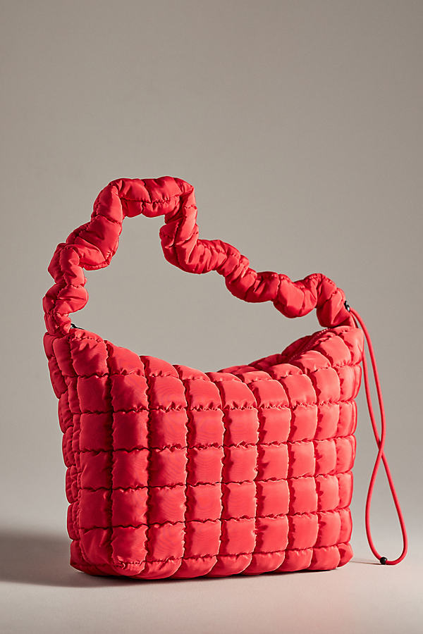 By Anthropologie Quilted Nylon Scrunch Tote Bag