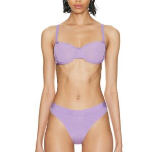 CUUP Mesh Balconette Bra in Lavender