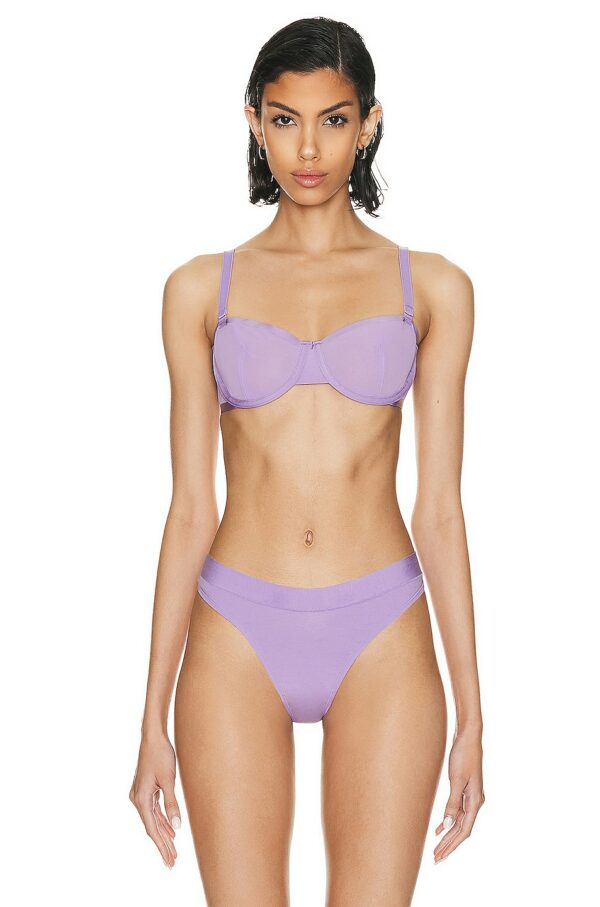 CUUP Mesh Balconette Bra in Lavender