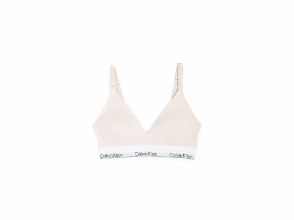 Calvin Klein Women's Modern Cotton Lightly Lined Triangle Nursing Bra (Nymph's Thigh) Women's Bra