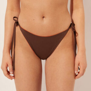 Calzedonia Brazilian String Swimsuit Bottoms Double Concept Woman Brown Size M