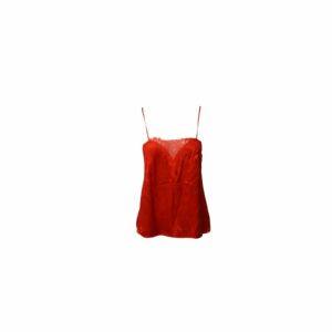 Cami NYC Red Silk Lace Trim Camisole, Women's (Size Small)