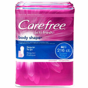 Carefree Acti-Fresh Body Shape Pantiliners, 216 ct