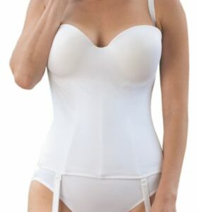 Carnival Creations Women's Full Coverage Torsolette Bustier, White