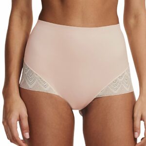 Chantelle Women's Lace Shapewear High Waist Brief Panty in Beige (14K7) | Plus Size Medium | HerRoom.com