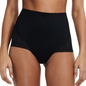 Chantelle Women's Lace Shapewear High Waist Brief Panty in Black (14K7) | Plus Size Large | HerRoom.com