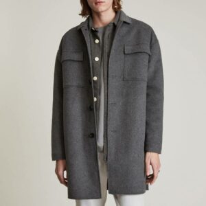 Charcoal Ark Wool Blend Coat