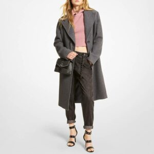 Charcoal Mensy Wool Blend Coat