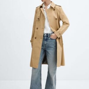 Classic trench coat with belt beige - Woman - XS - MANGO